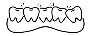 icon indicating misaligned teeth