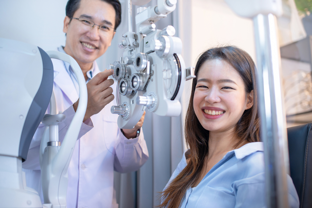 a woman and a dentist