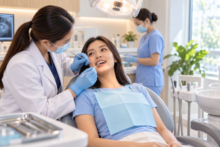 Patient at an Invisalign Appointment